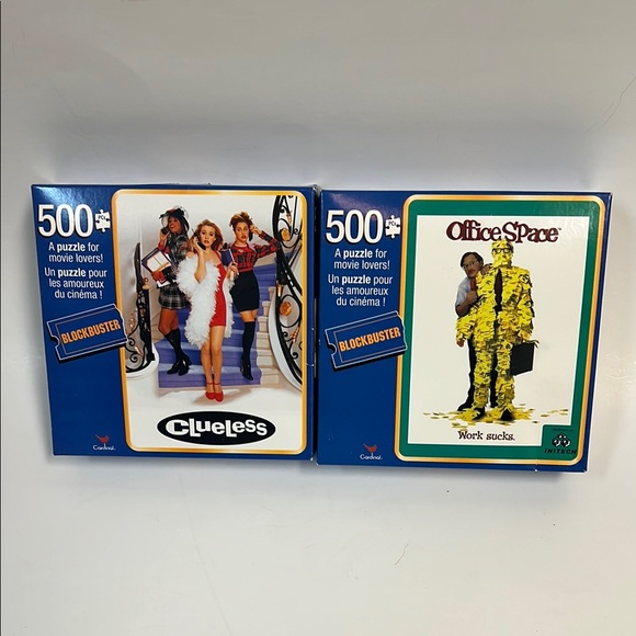 blockbuster Other - Clueless And Office Space Blockbuster 500-Piece Puzzle Set